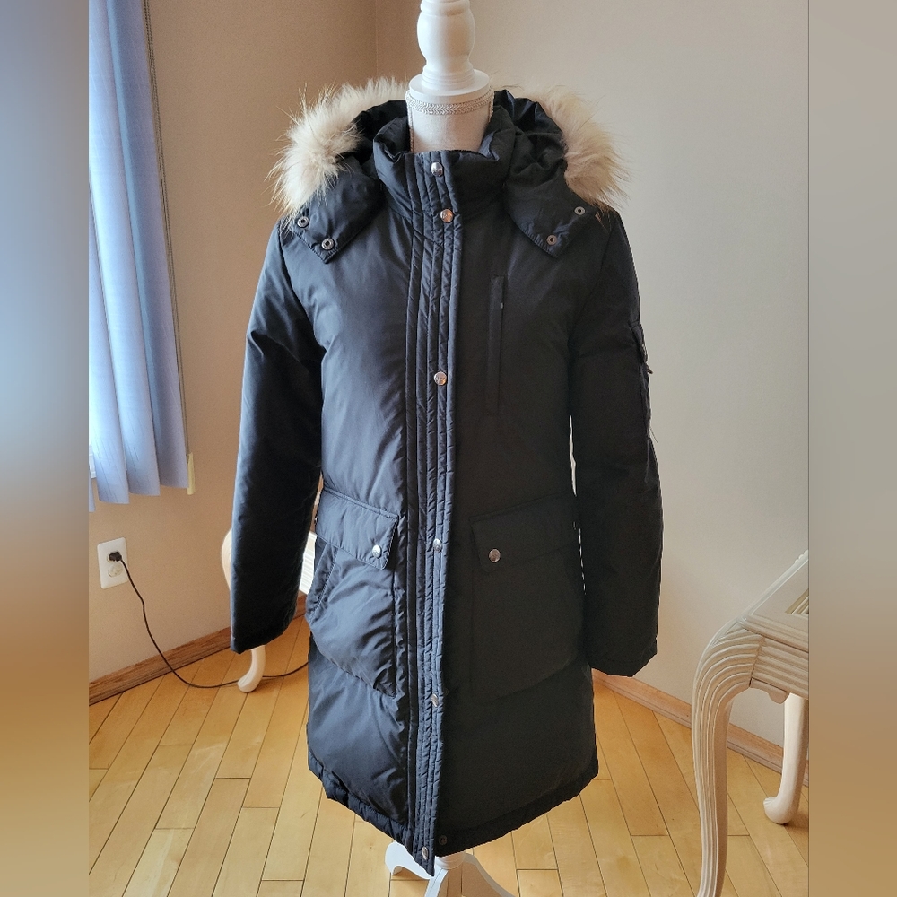 DKNY Warm Black Puffer Coat Women Size Small